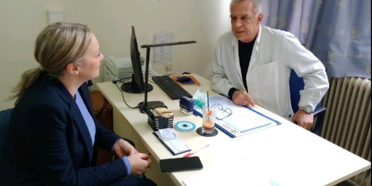Επίσκεψη της Φωτεινής Παντιώρα στο Κέντρο Υγείας Αγρινίου